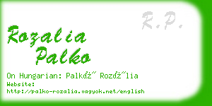 rozalia palko business card